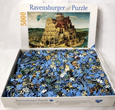 Ravensburger Jigsaw Puzzle 5000 Pc Tower of Babel Brueghel the Elder Christmas - Image 1 of 4