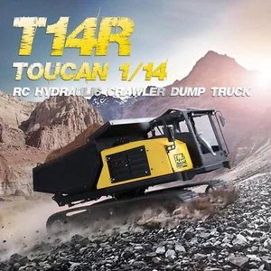 1:14 RC Kettendumper Auto Panther T14r RTR Muldenkipper Lkw Licht Sound Batterie - Bild 1 von 24