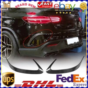 For Benz C292 GLE400 GLE350 GLE63 AMG REAL Carbon Rear Bumper Splitter Fins 15+ - Picture 1 of 10