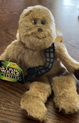 Star Wars Buddies Chewbacca 9" Plush Soft W/Tags Stuffed Toy Kenner 1997 Retro - Image 1 of 4