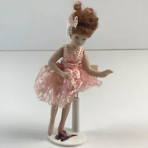 Vintage Porcelan Miniature Ballerina Doll 16 cm - Picture 1 of 13