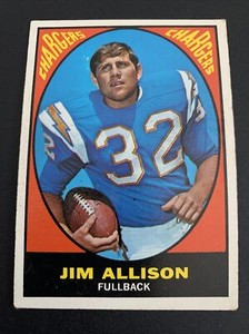 1967 Topps Jim Allison #122 San Diego Chargers 