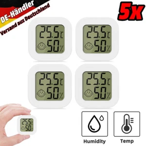 5x Digital Thermo-Hygrometer Thermometer Luftfeuchtigkeit Temperaturmessgerät - Bild 1 von 10
