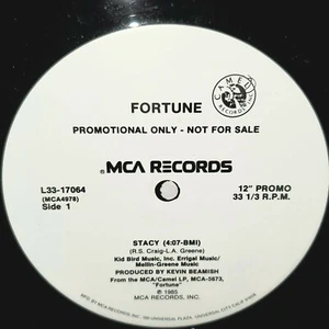 FORTUNE Stacy Promo 12" VG+ 1985 MCA Vinyl L33 17064 Kevin Beamish - Picture 1 of 2
