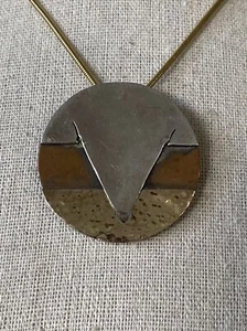 Agatha Paris Silver Tone scenic round Necklace 25" - Picture 1 of 7