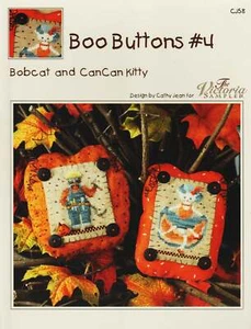 Boo Buttons #4 de Victoria Sampler patrón de punto de cruz - Imagen 1 de 1