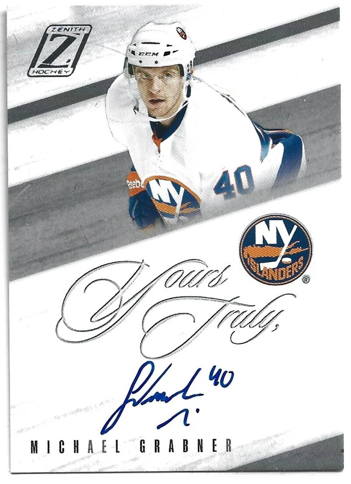 10-11 Panini Zenith Yours Truly Autograph Michael Grabner #GR - Image 1 of 1