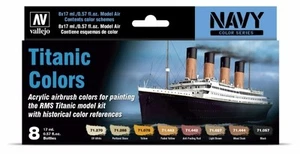 Vallejo 71646 TITANIC COLORS SET DI COLORI (8 x17 ml) - Imagen 1 de 2