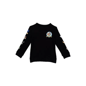 Chaser Looney Toons Sweater Boys 14 Black Knit Stretch Crew Neck Pullover GBO241 - Picture 1 of 8