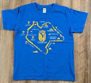 Kids Chiapas Mexico Map Graphic T-shirt Royal Sz 10/12 - Bild 1 von 5