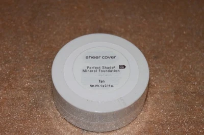 Sheer Cover Perfect Shade Mineral FOUNDATION TAN 4G FULLSIZE NEW & SEALED! - Image 1 of 2