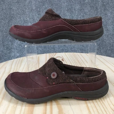 Merrell Shoes Womens 6.5 Dassie Fold Moc Clogs Maroon Closed Toe Casual Comfort - Image 1 of 4