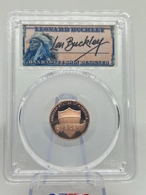 2023-S Shield Cent PCGS PR70DCAM (Len Buckley Designer ) In A Wooden Box🇺🇸💯✨ - Image 1 of 4