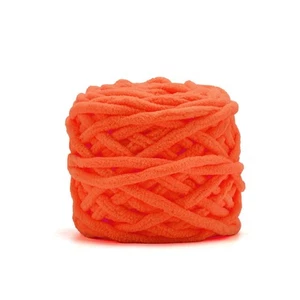 INNDUN Blanket Yarn 100g/3.5oz - Orange Chenille Yarn 6 Super Bulky - 72 Yard... - Picture 1 of 7