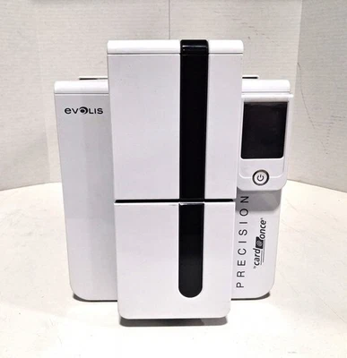 Card@Once Evolis PRIMACY Precision Card Printer No Keys Power Tested Read - Image 1 of 4