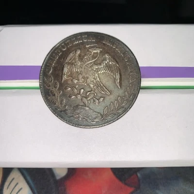 1887 Mexico Zacatecas Mint 8 Reales Silver  20 G NICE - Image 1 of 4