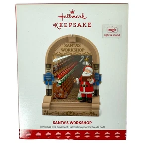 Hallmark Andenken Weihnachtsmann Werkbank Ornament Spielzeug Weihnachten Urlaub 2017 NEU - Bild 1 von 5