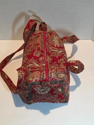 Antiga Bolsa de Duffel Vera Bradley Aposentada Windsor Maçã Vermelha Paisley - Imagem 1 de 4