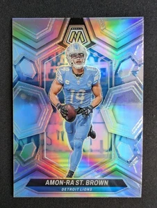 2024 Panini Mosaic Football Amon-Ra St. Brown Silver Prizm #74 Detroit Lions - Bild 1 von 2