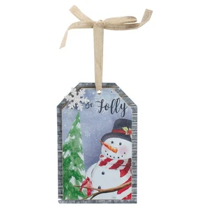 Northlight 8" Galvanized Metal 'Be Jolly' Gift Tag Christmas Wall Decor - Picture 1 of 3