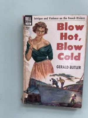 BLOW HOT, BLOW COLD Gerald Butler, rare US Dell crime noir gga pulp vintage pb - Image 1 of 3