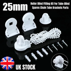 New Roller Blind Fitting Kit For 25mm Diameter Spares Chain Tube Brackets Parts - Picture 1 of 11