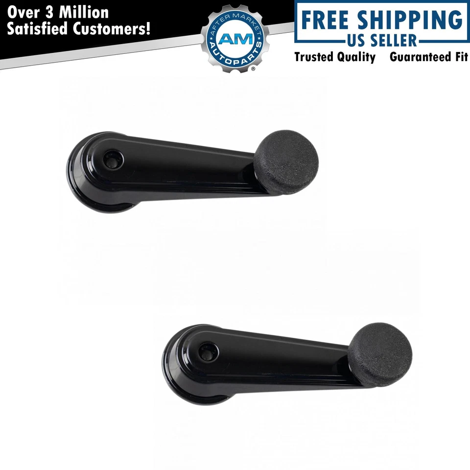 Front Window Crank Handle Black LH RH Pair for Heavy Duty Mack Truck - Image 1 of 3