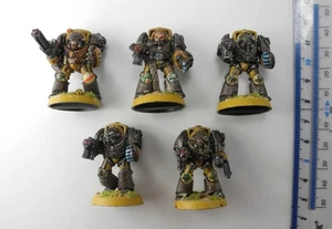 5 SPACE MARINE TERMINATORS Metal Marines Army Squad Painted Warhammer 40K QF1 - Picture 1 of 3