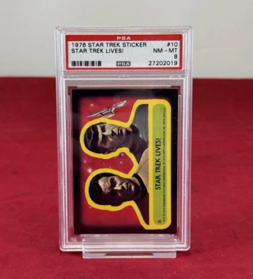 1976 Star Trek Sticker #10 - Star Trek Lives! PSA Graded 8 NM-MT - Image 1 of 4