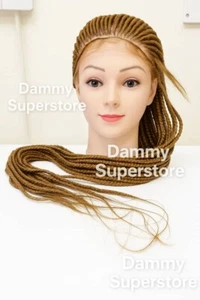 parrucca frontale in pizzo intrecciato marrone | aspetto naturale | leggera e confortevole - Foto 1 di 3