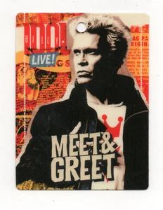 Billy Idol Laminated Meet & Greet Backstage Pass - Picture 1 of 1