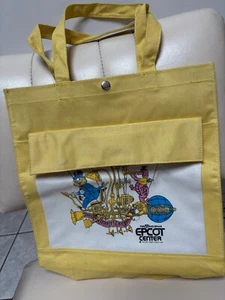 NEW Tote Bag Yellow 1983 Walt Disney World Epcot Center Journey into Imagination - Picture 1 of 7