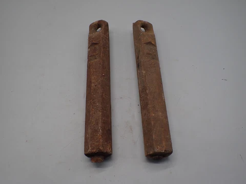 Lot of 2 Antique Vintage Cast Iron Window Sash Weights  # 4  4 lb. 12 oz Cover