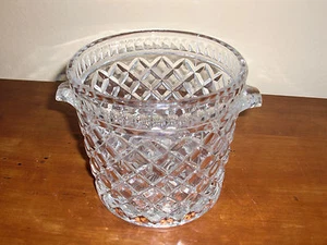 Bloque pesado CORTADO A MANO 24% PLOMO CRISTAL CUBO con asas 5,25" de alto REPÚBLICA CHECA - Imagen 1 de 7