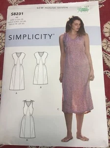 Simplicity S8231 See House Seven Kleid ungeschnittenes Muster - Bild 1 von 2