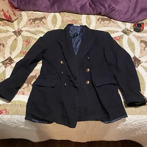 Blazer Abrigo Guisante Polo Ralph Lauren Vintage Pequeñas Medidas En Fotos - Imagen 1 de 10