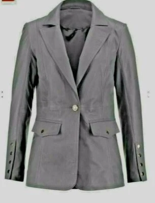 ALBA MODA Damen Lederjacke Lederblazer Lammnappa taupe Größe 40 NEU mFehler HR39 - Bild 1 von 3