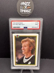 1990 Bowman WAYNE GRETZKY #143 PSA 9 Mint Kings HOF - Picture 1 of 3