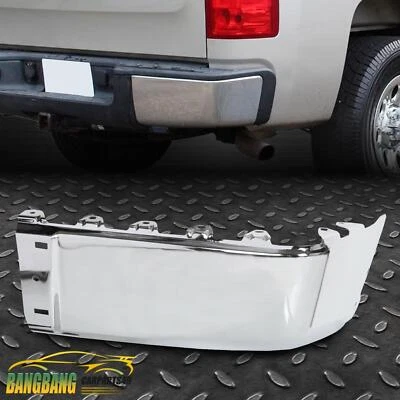 Chrome Rear Right Bumper End Cap For 2007-2014 Silverado Sierra 1500 2500 3500 - Image 1 of 4