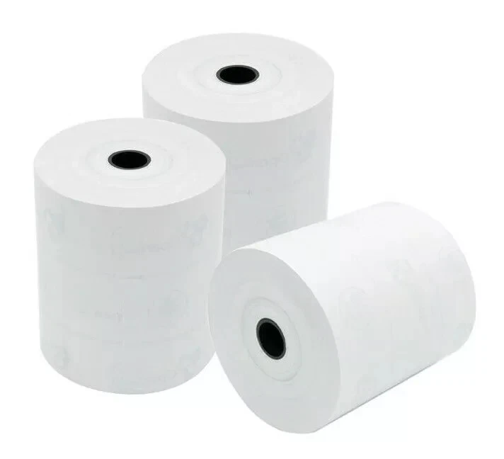 50 ROTOLI CASSA 80x80 CARTA TERMICA FORO 12 TERMICI OMOLOGATI PER REGISTRATORE - Immagine 1 di 3