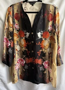 Citron Blouse Santa Monica Silk sz.L - Picture 1 of 8