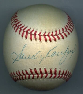 SANDY KOUFAX Vintage FEENEY Signed Baseball 1963 Dodgers HOF PSA/DNA Full Letter - Image 1 of 3