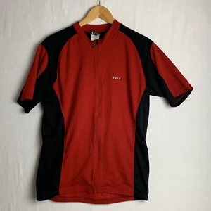 Louis Garneau Mens Medium Red Black Bike Cycling Jersey Road Trail Racing - Picture 1 of 8