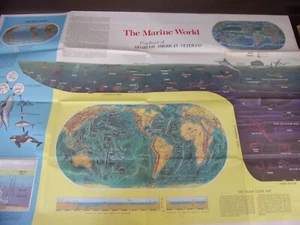 The Marine World Fold-Out Map By Disabled American Veterans - Picture 1 of 6
