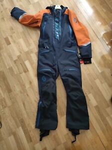 Scott Snowmobile Wintersport Anzug  Blau Orange Einteiler Motosport