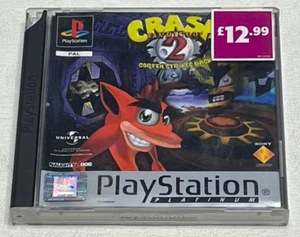 CRASH BANDICOOT 2 - CORTEX STRIKES BACK : Sony Playstation PS1 Platinum Game - Picture 1 of 5