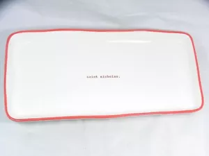 Rae Dunn Artisan Coll by Magenta SAINT NICHOLAS Christmas Cookie/ Serving Tray - Picture 1 of 10
