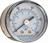 Pressure Gauge Lowe... 0-160 Scale Range 1//8 NPT Thread WorkSmart 1-1//2/" Dial