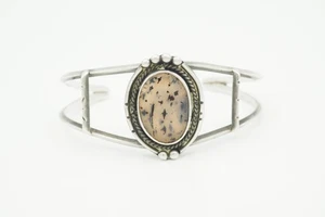 VTG Native American Montana Moss Agate sterling silver cuff bracelet - Picture 1 of 7