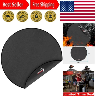 Alfombrilla redonda portátil para fogata de 48 pulgadas - Protector de cubierta resistente al calor de 4 capas Foto 1 de 4